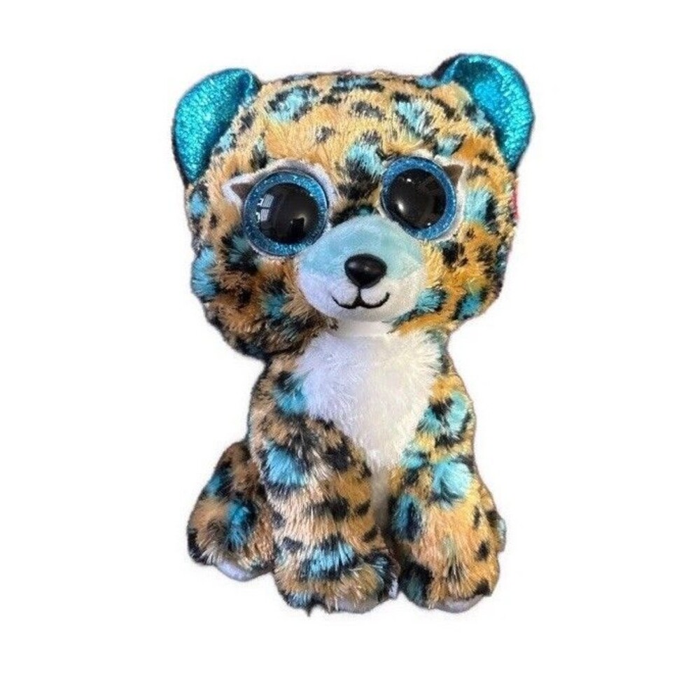 Ty Beanie Boos 6 Inch COBALT the Leopard NWT TAG ERRORS Plush Stuffed Animal Toy